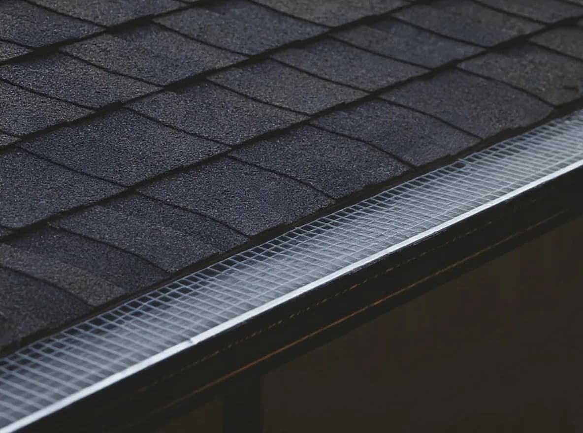 Clean gutter line and downspout after a guard install